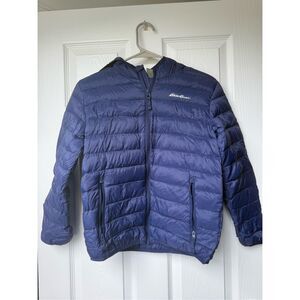 Eddie Bauer Kids Medium Down Filled Insulated Navy Winter Coat Puffer